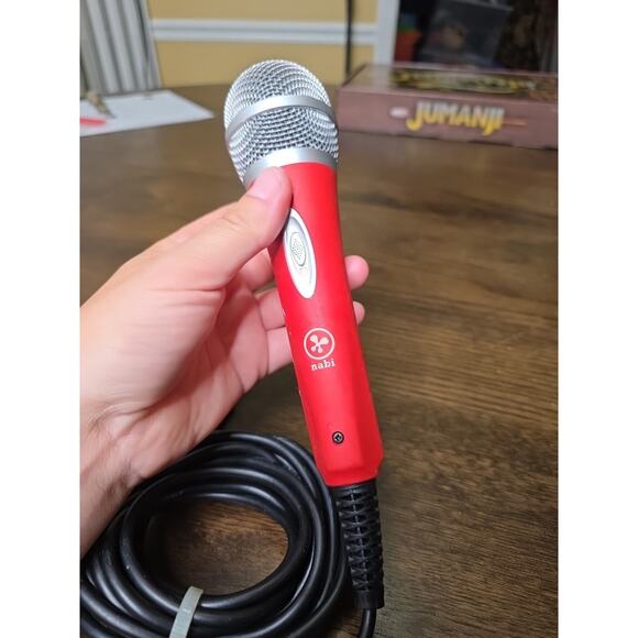 Nabi Wired Microphone with 1/4" Jack Red & Silver For NABI karaoke Machine - Picture 11 of 16